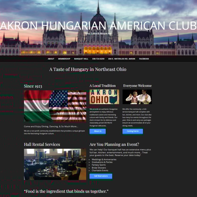 Akron Hungarian-American Club, Hungarian category in Akron, OH